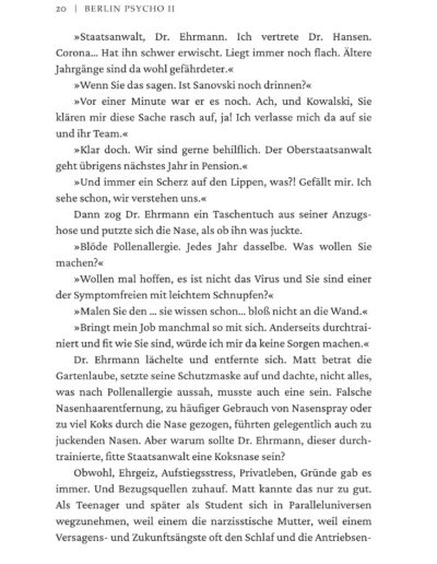 Seite 23 von 28 der Leseprobe von Berlin Psycho (Band II): Die Laube | Autor: Marc B. Rey
