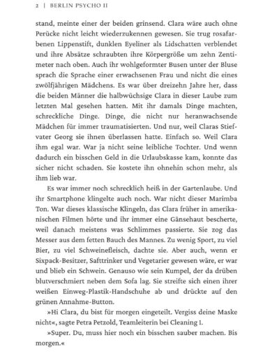 Seite 5 von 28 der Leseprobe von Berlin Psycho (Band II): Die Laube | Autor: Marc B. Rey